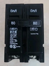 New Take Out Eaton BR280 80A Thermal Magnetic Circuit Breaker