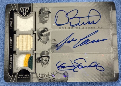 ONE of ONE   2024 Triple Threads AUTO Stewart Canseco Eckersley  GAME USED