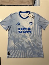 Adidas USMNT 2026 FIFA World Cup USA Jersey White Blue JI7635 Mens XL