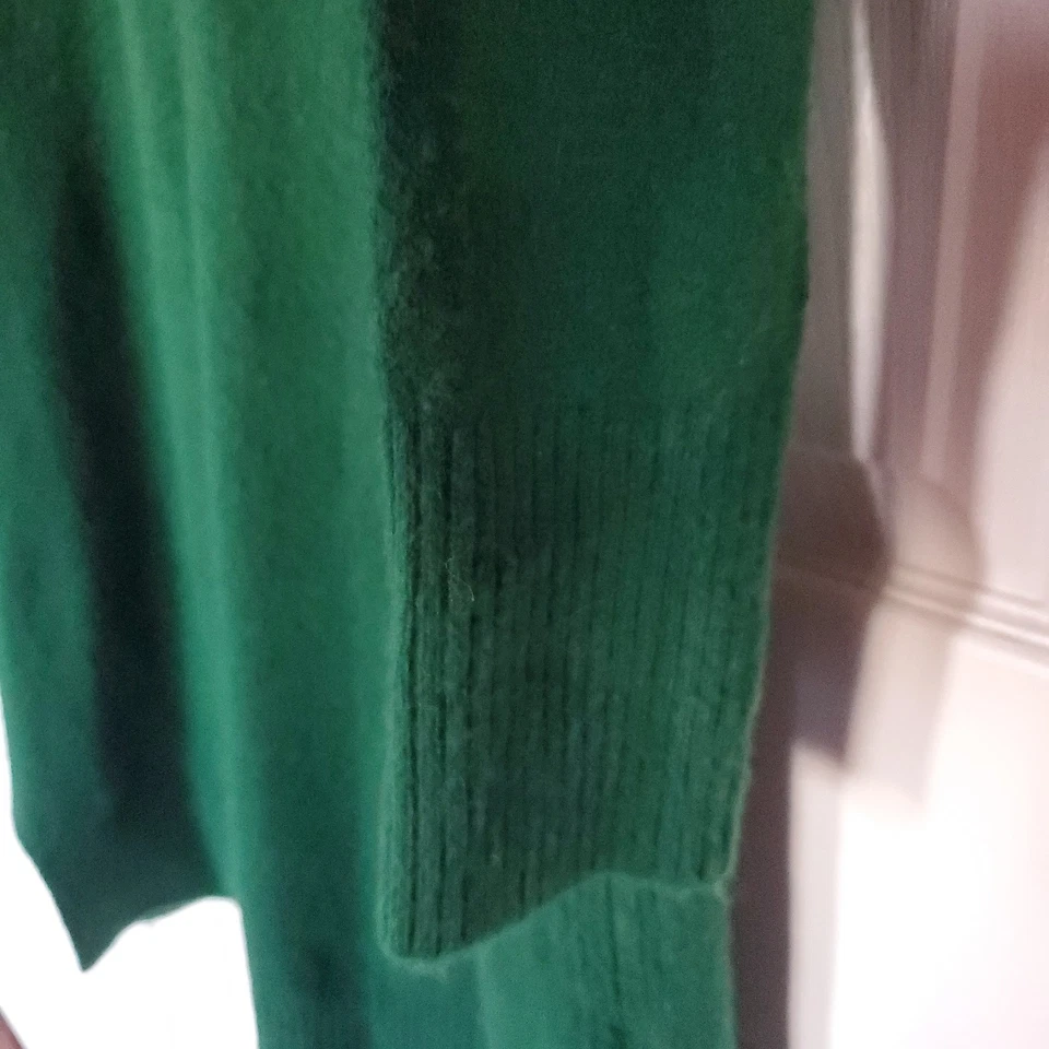 J. Crew Merino Wool Alpaca Dress Knit Emerald Green Turtleneck Pullover Large - Image 4 of 4