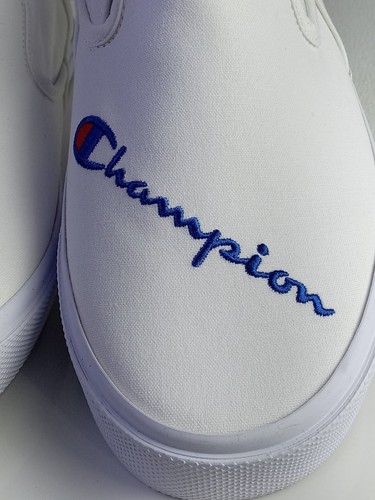 CHAMPION FRINGE SLIP-ON LOW CANVAS SNEAKERS CASUAL MEN SHOES WHITE SIZE 13 NEW - Picture 7 of 22