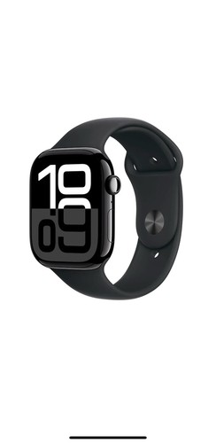 Apple Watch Series 10 (GPS) 46mm w Sport Band Jet Black M/L - MWWQ3LW/A