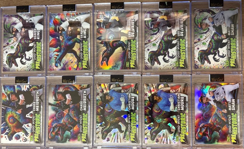 2024 Wild Card ‘Dino-Might’ (lot of 10) - Leo De Vries, Matt Shaw, Seaver King..