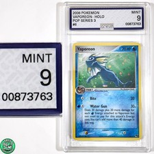 Pokemon TCG Vaporeon 6/17 Holo 2006 POP Series 3 AGS 9 MINT on eBay