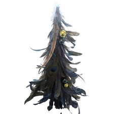 VintageFeather Christmas Tree Topper Peacock Accents Ornaments