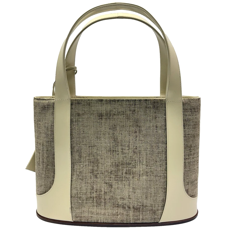 Auténtico bolso de mano Bally y cuero beige de Japón0801 Foto 4 de 4