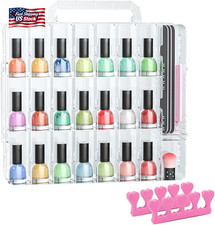 JIASHENG Nail Polish Organizer Case for 48 Bottles, Gel Nail Polish Storage Hold