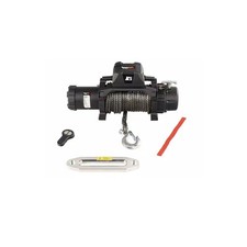 Rugged Ridge Trekker Universal Synthetic Cable 12500 Lb Winch With Wired Remote