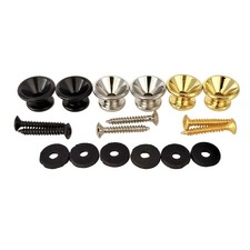 10Pcs Guitar Strap Locks Metal Buttons Electric Bass Guitar Security Straplocks