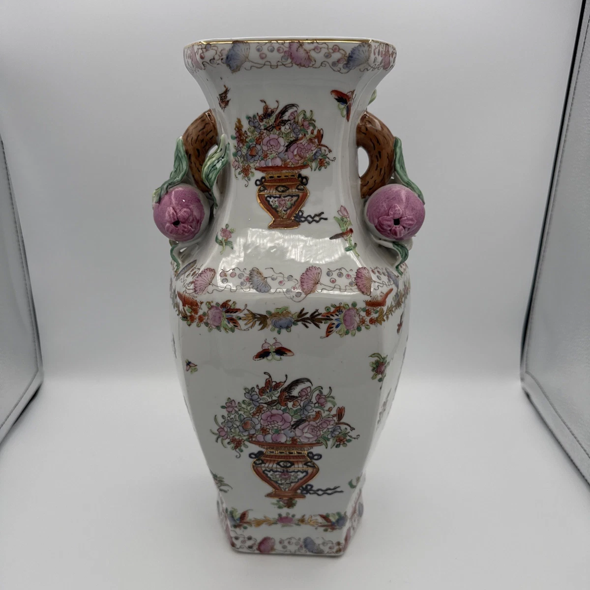 古董多色中国花瓶1900-1940 | eBay