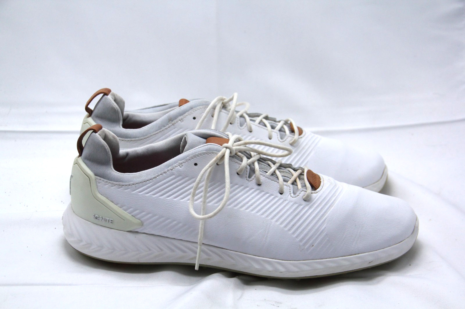 Mens Size 11 White Leather 2.0 Spiked 192989-01
