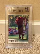 2001 Upper Deck Golf PGA Tiger Woods #1 Rookie RC Card Gem Mint BGS 9.5