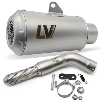 Silencieux arrière d'échappement LeoVince SLIP-ON SBK LV-10 acier inox pour Z900 - Photo 1/4