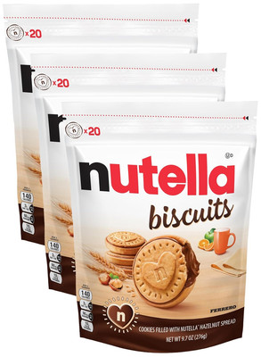 Nutella Biscuits, Hazelnut Spread with Cocoa, Sandwich Cookies, 20-Count Bag (Pa