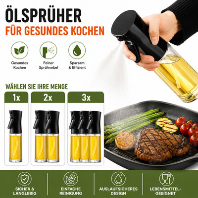 200/500ml Ölsprüher für Speiseöl Olivenöl Sprühflasche Oil Sprayer Air Fryer BBQ
