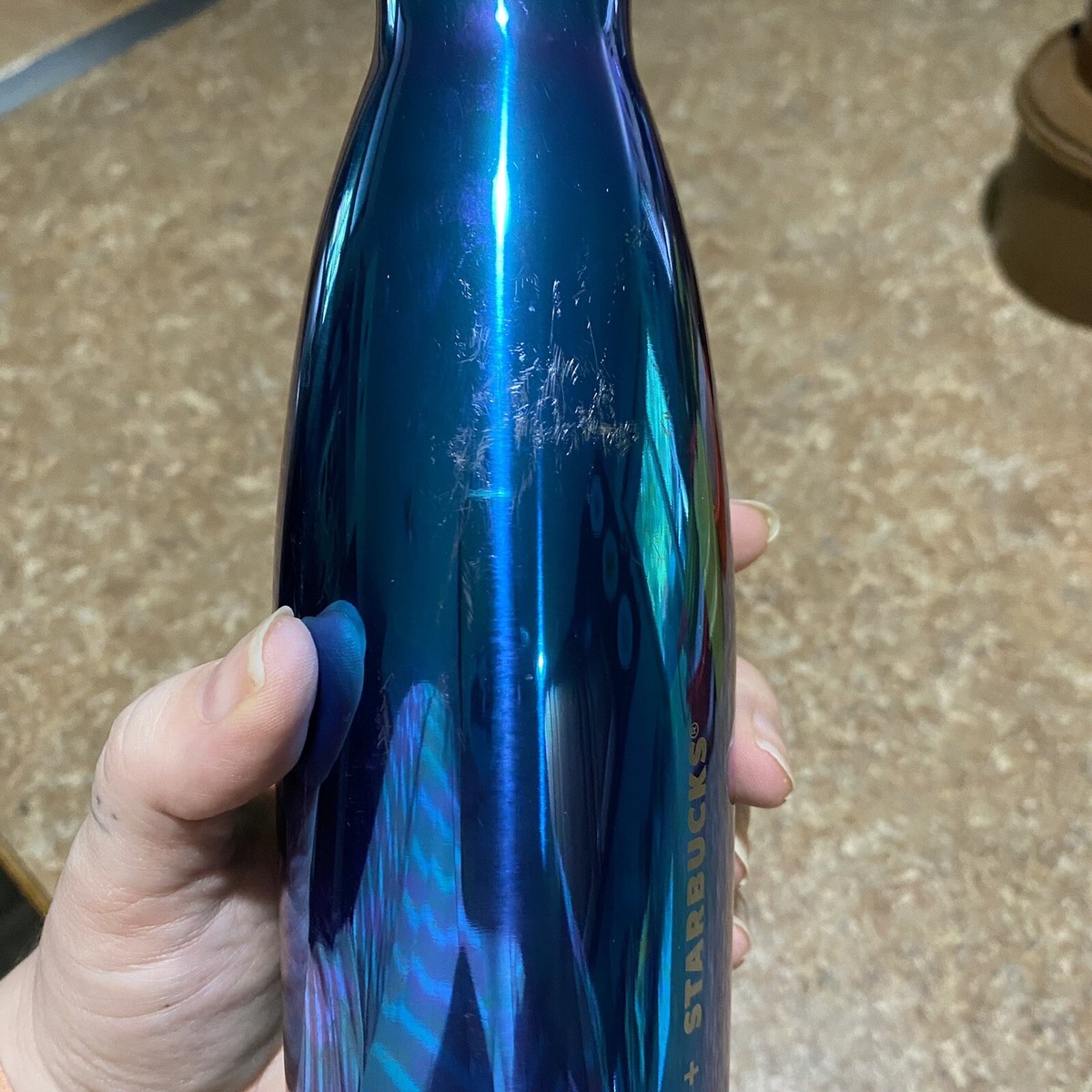 Starbucks Swell Blue Purple Iridescent Stainless Steel Water