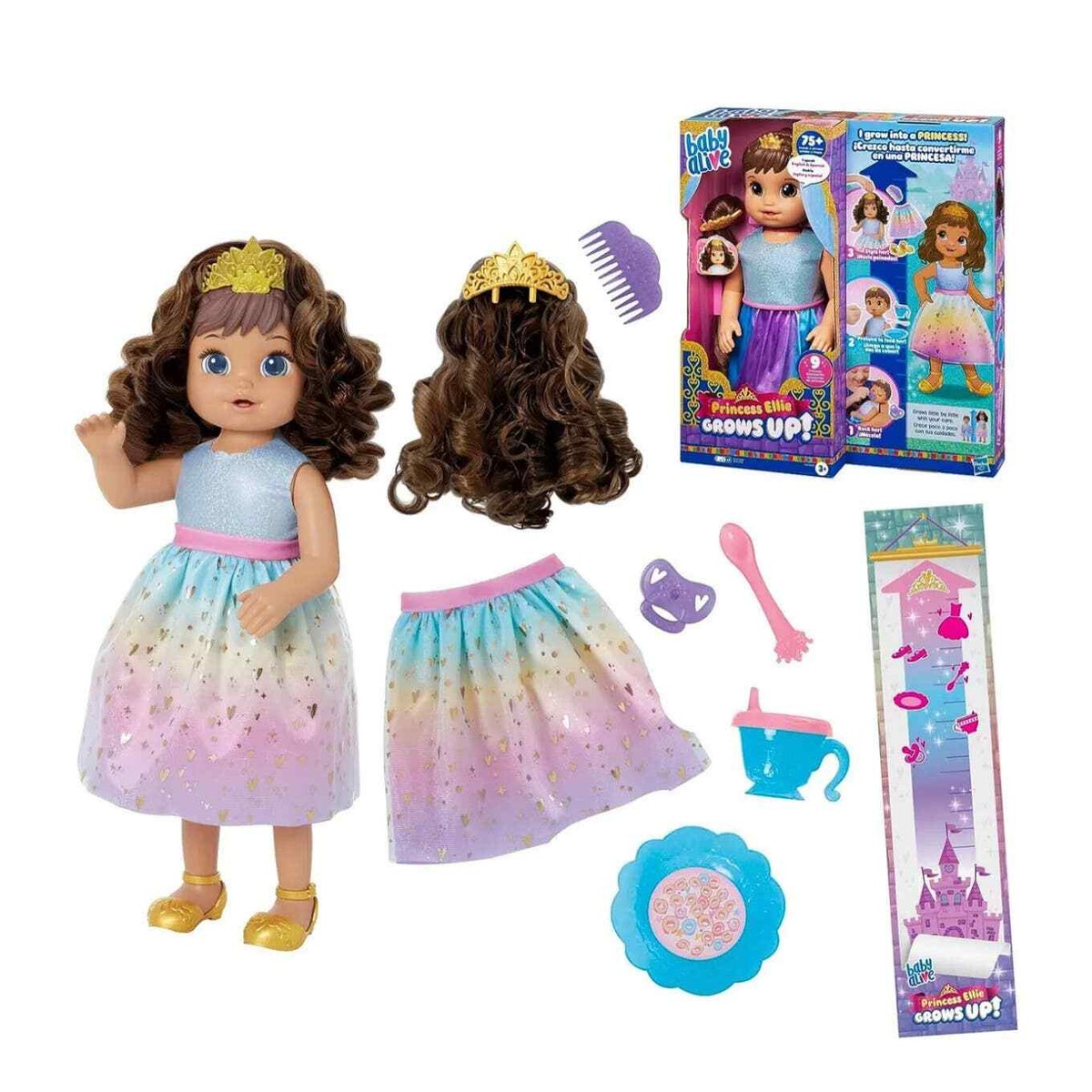 Baby Alive Princess Ellie Grows Up! Growing and Talking Baby Doll