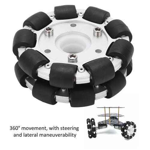 100mm Double Aluminum Omni Directional Wheel Loading 30KG For Platform ZK - Picture 5 of 22