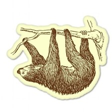 Sloth Hanging on Tree Car Vinyl Sticker - SELECT SIZE