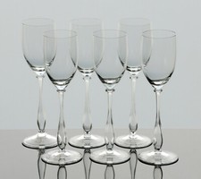 Glashütte Ichendorf 6x großer Weinkelch BALLERINA 25 cm Kristall 80er Jahre