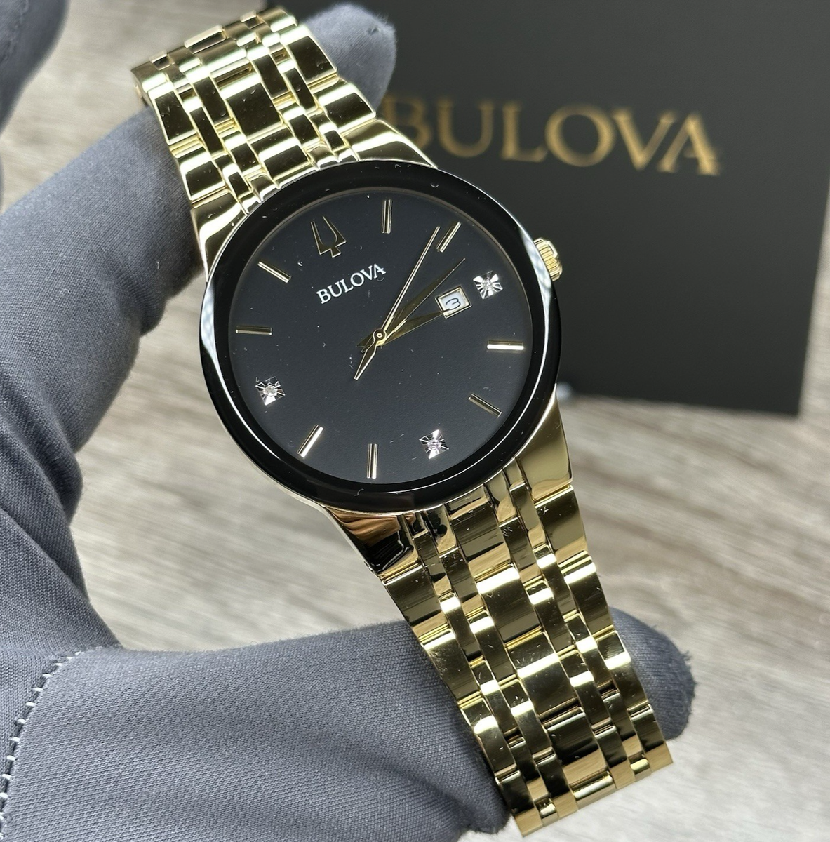 SALE! Bulova Quartz Diamond Accent 24mm Watch s-l400.jpg main image 4