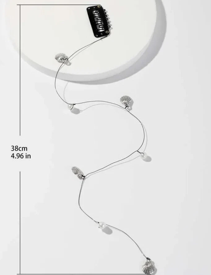 Pinza para el cabello Silver Sea Shell todo el cabello todas las longitudes nueva Foto 4 de 4