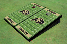 University of Colorado Gold Matching Football Field Custom Cornhole Boards