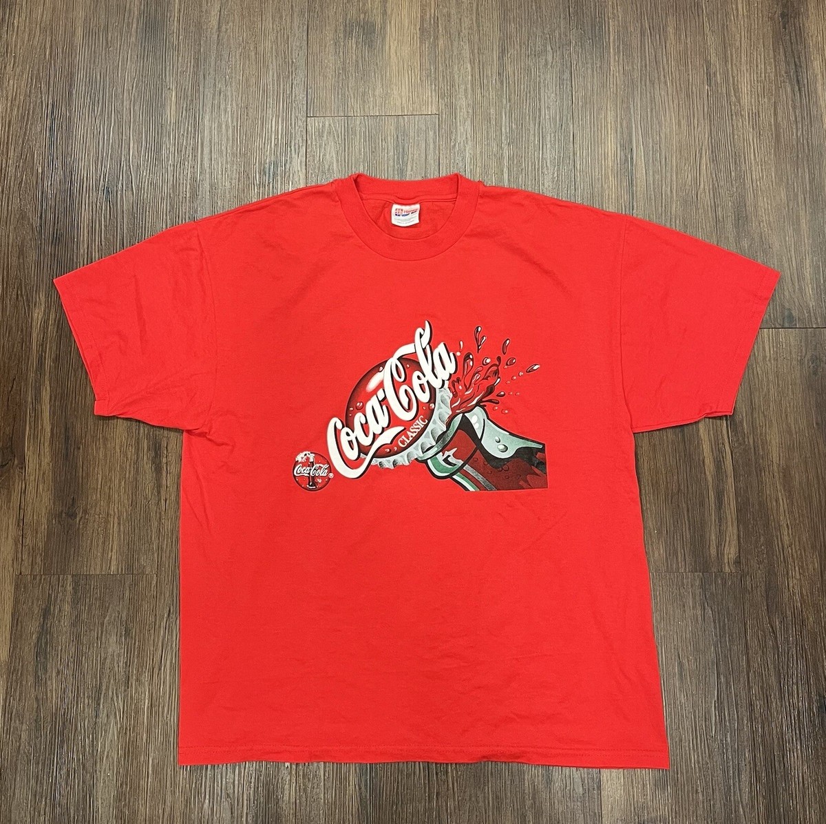 Vintage 90s Coca-Cola Classic Promo Graphic T-Shirt - Size XL | eBay