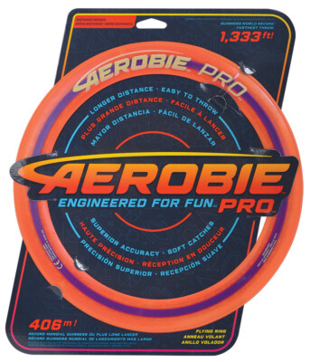 AEROBIE Flying Ring ''Pro'' - Wurfscheibe Durchmesser 33cm, Boomerang, rote Disc