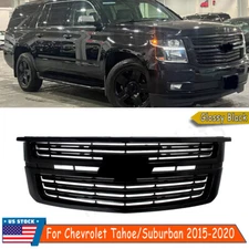 For 2015-2020 Chevrolet Tahoe/Suburban LTZ Front Upper Grille Gloss Black Grill