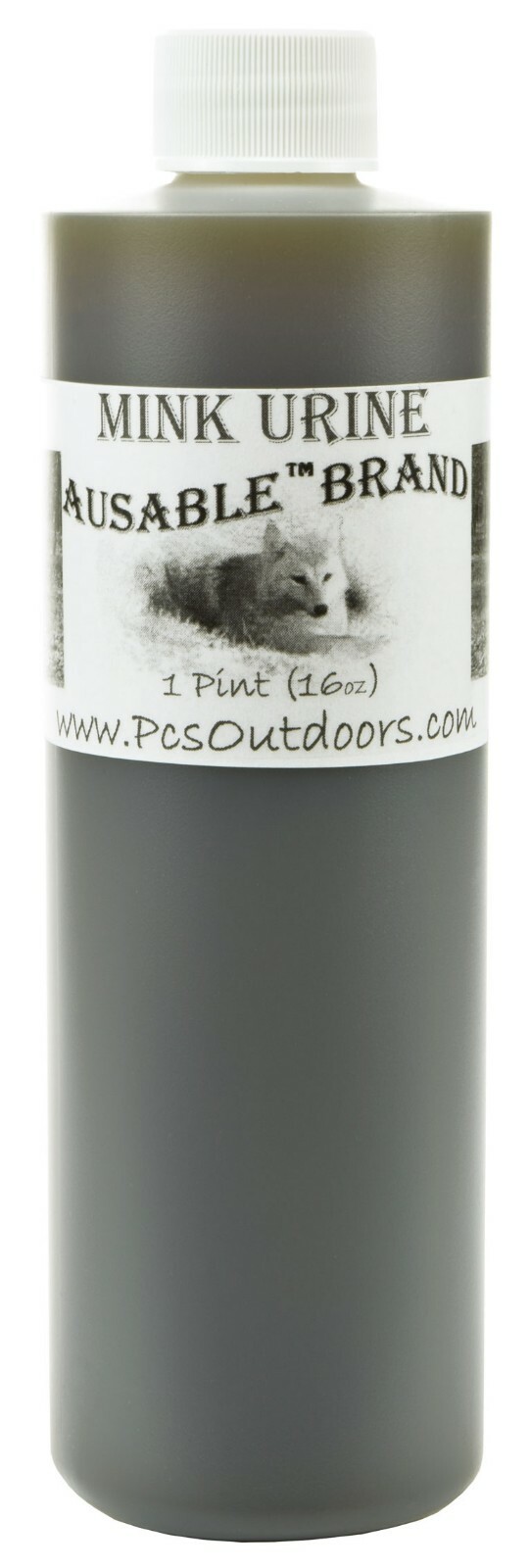 Ausable&trade; Brand Mink Urine 1 Pint of Pure Mink Urine Glass Bottle