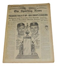 1960 The Sporting News 10/12/1960 TSN Lindy McDaniel Mike Fornieles 83835