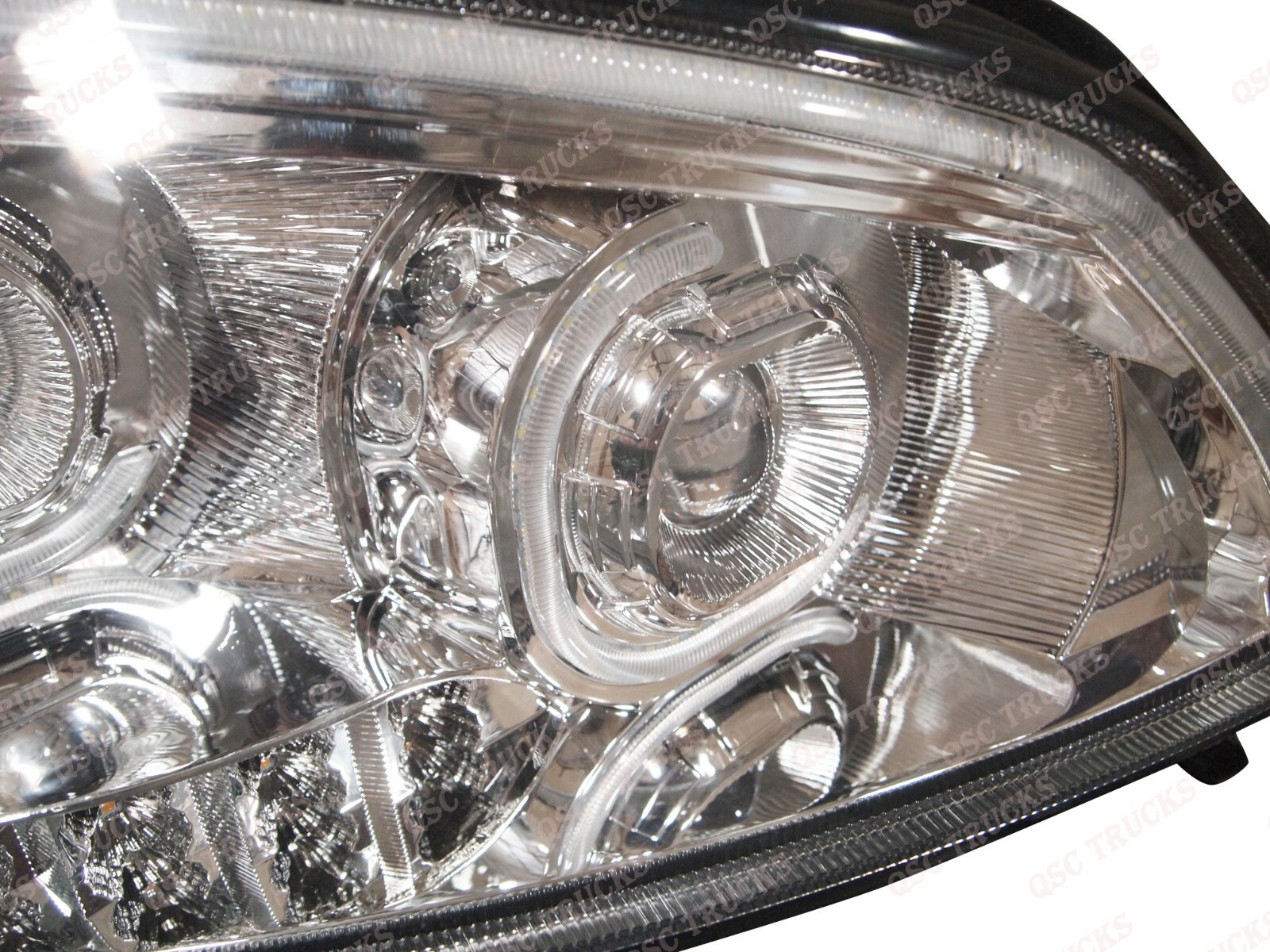 QSC Full LED Performance Headlight Assembly Fog Lights Set for Kenworth T660