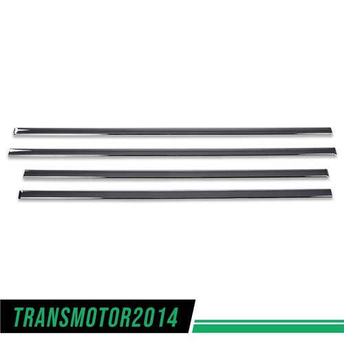 Fit For 14-18 Silverado/Sierra Crew Cab Body Side Molding Trim 4PCS 1/18 Chrome