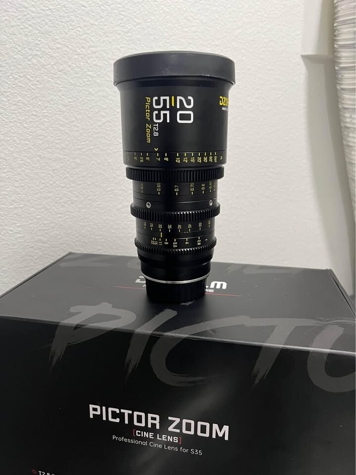 Lente zoom parfocal DZOFilm Pictor 20 a 55 mm T2.8 Super35 montaje PL y montaje EF