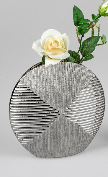 Vase „Antik-Silber“, Aus Keramik, Ca. 20Cm-image