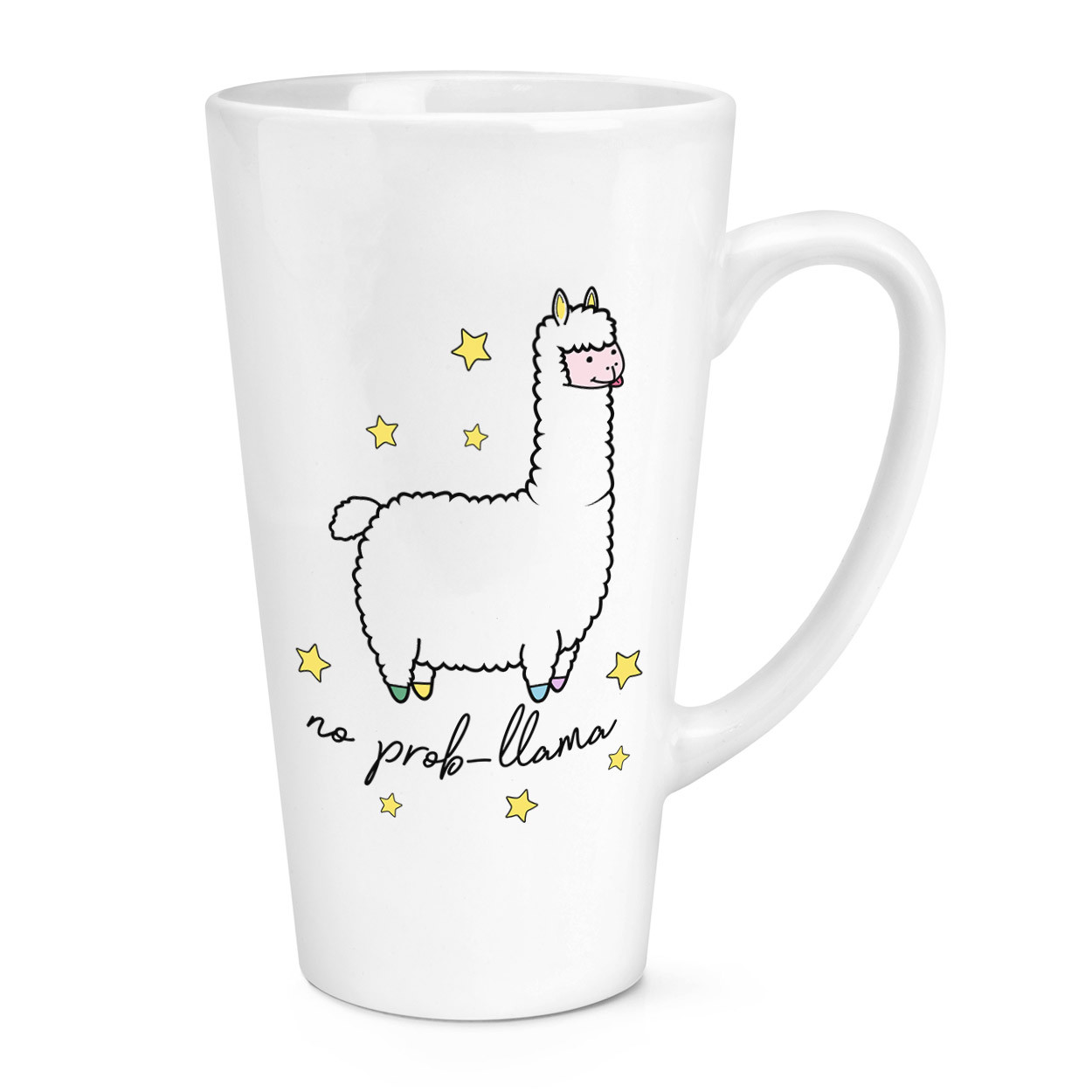 No Prob-Llama 483ml Grande Latte Tazza - Divertente Lama Alpaca