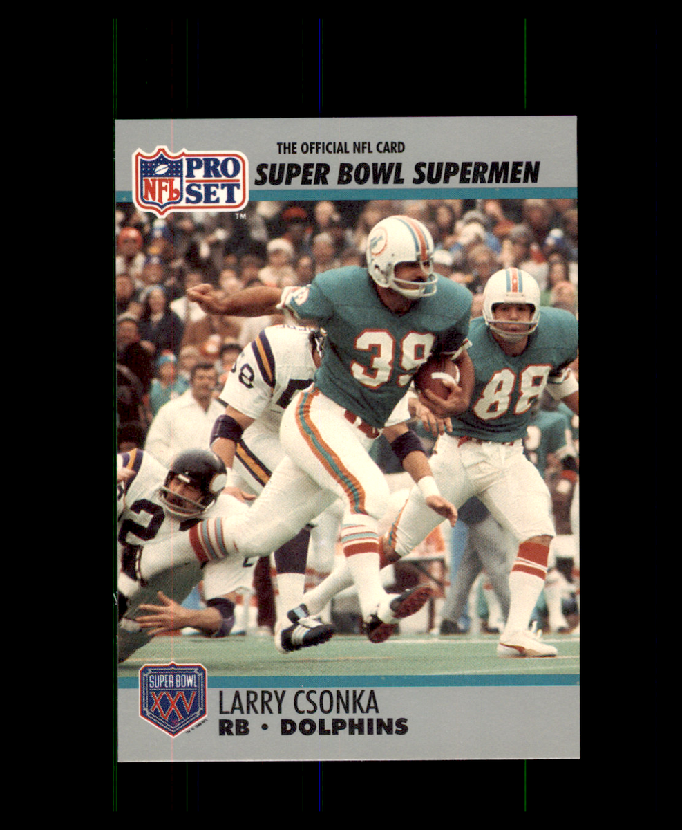 1990 Pro Set Super Bowl #40 Larry Csonka Miami Dolphins