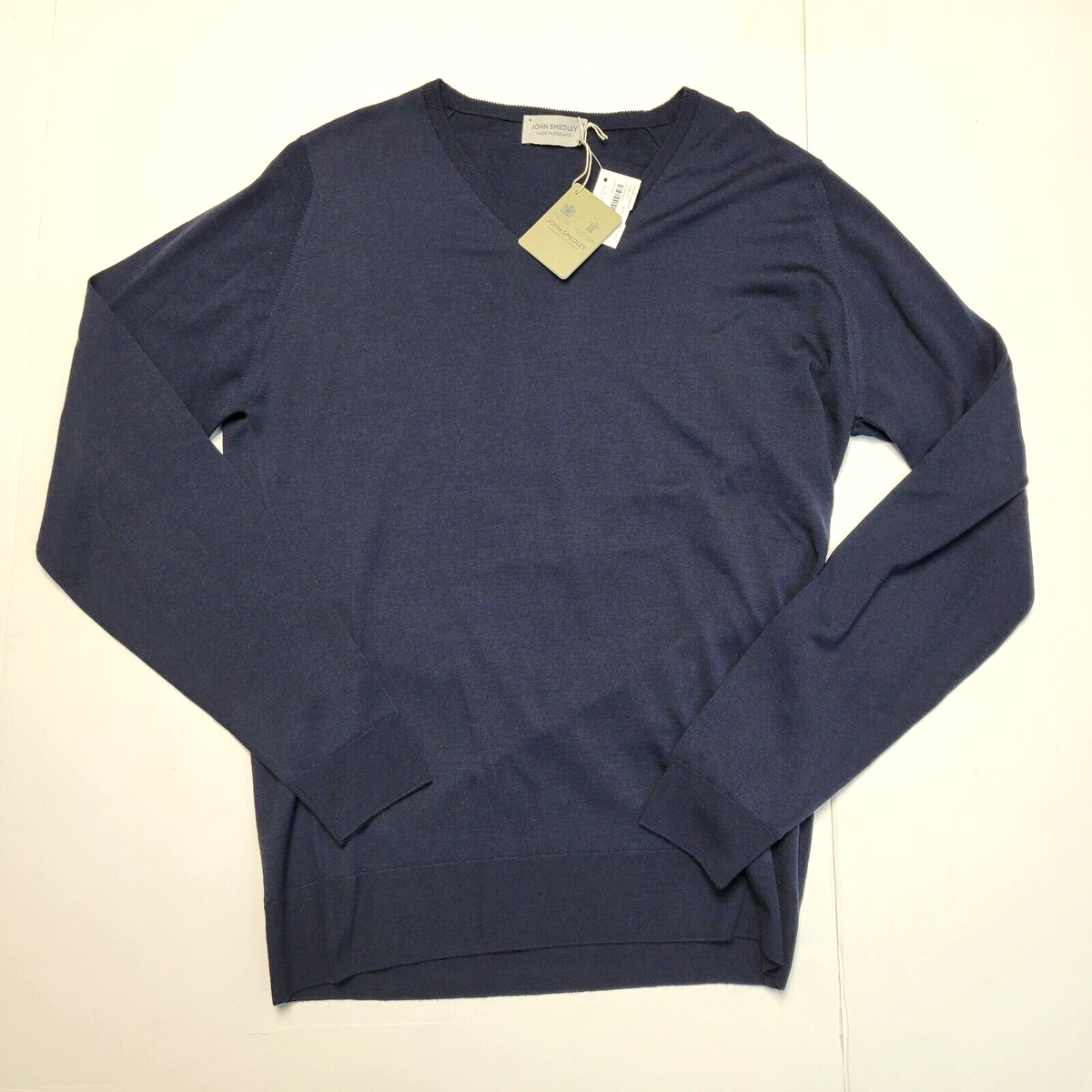 JOHN SMEDLEY ネイビー Vネック セーター XL smgw-bobby-25-t1.jpg
