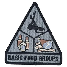 MSM BASIC FOOD GROUP MILSPEC MONKEY MILITARY TACTICAL ACU DARK HOOK PATCH