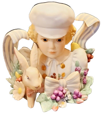Jan Hagara David Bust  Bunny & Boy Blue Ribbon 1991 Figurine 1188/7500 (RV)
