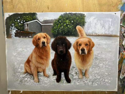 Custom Pet Oil Painting, 100% Hand-Painted from Photo, Personalized Unique Gift