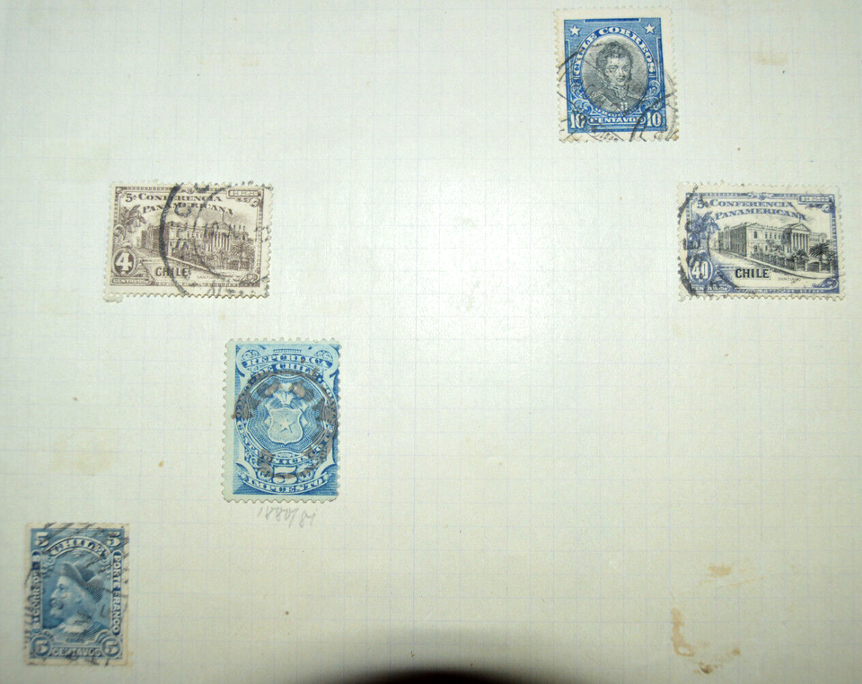 kleine alte Briefmarkensammlung Chile mit Falz 1835 1917 ? eBay
