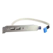 2 Ports USB 2.0 Motherboard Rear Panel Expansion Bracket to 9 Pin Header ASUS