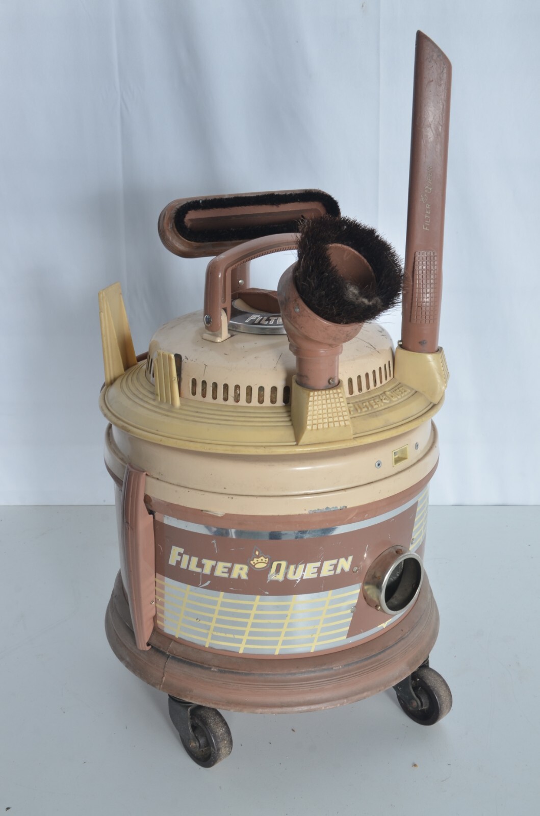 Vintage Filter Queen Canister Vacuum Cleaner Model w/ Powered Brush