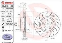 Brembo 2 Bremsscheiben Coated Disc Line BelüFtet 312 Mm (09.9481.21) |