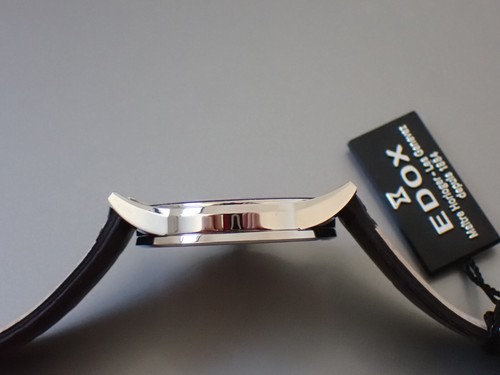 NEW Genuine EDOX Les Vauberts Date 70172 3A AR stainless steel 40mm white brown - Picture 20 of 24