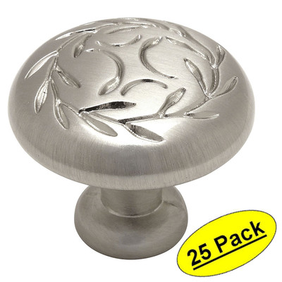 *25 Pack* Cosmas Cabinet Hardware Satin Nickel Round Cabinet Knobs #464SN