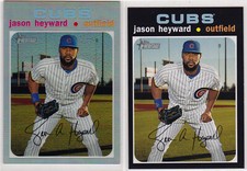 Jason Heyward Cubs 2020 Topps Heritage Silver Refractor 102/571 + 427 Base LOT