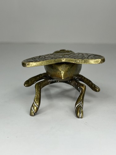 Vintage Brass Fly Ashtray Trinket Box 3” Made In England - Picture 4 of 12